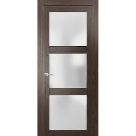 Sartodoors French Interior Door, 18" x 84", Chocolate LUCIA2552ID-CA-1884